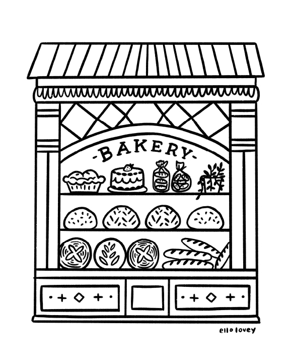 bakery drawing
