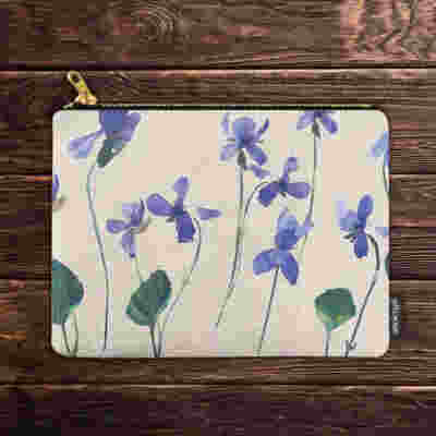 carry all pouch with violets