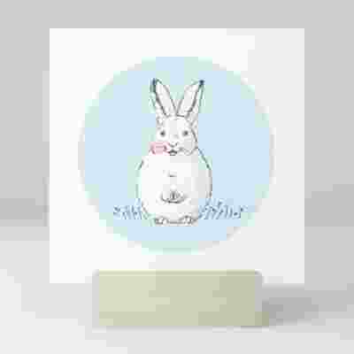 white rabbit illustration
